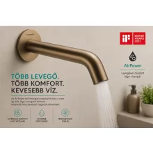   Hansgrohe Tecturis S fali kádtöltő, szálcsiszolt bronz 73411140