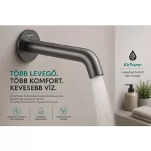 Hansgrohe Tecturis S fali kádtöltő szálcsiszolt fekete króm kivitelben.