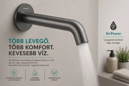 Hansgrohe Tecturis S fali kádtöltő szálcsiszolt fekete króm kivitelben.