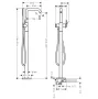 Hansgrohe Tecturis S szabadon álló kádcsaptelep, szálcsiszolt bronz 73440140