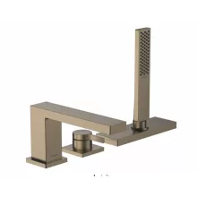 Hansgrohe Tecturis E 3-lyukú kádperemre szerelhető csaptelep sBox szálcsiszolt bronz 73443140 – SzaniterOnline