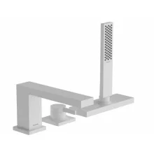 Hansgrohe Tecturis E 3-lyukú kádperemre szerelhető csaptelep sBox matt fehér 73443700 – SzaniterOnline