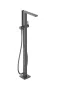 Hansgrohe Tecturis E egykaros szabadonálló kádcsaptelep szálcsiszolt fekete króm 73445340 – SzaniterOnline