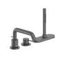 Hansgrohe Tecturis S 3-lyukú kádcsaptelep sBox rendszerrel szálcsiszolt fekete króm 73447340