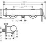 Hansgrohe Tecturis S fali egykaros zuhanycsaptelep, matt fekete 73622670