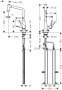 Hansgrohe Metris M71 króm konyhai csaptelep 320, kihúzható zuhanyfejjel 73801000
