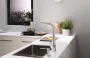 Hansgrohe Metris Select M71 króm konyhai csaptelep, kihúzható kifolyóval 73816000