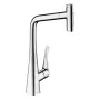Hansgrohe Metris Select M71 króm konyhai csaptelep, kihúzható kifolyóval 73816000
