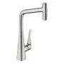 Hansgrohe Metris Select M71 rozsdamentes acél konyhai csaptelep, kihúzható kifolyóval 73816800