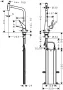 Hansgrohe Metris Select M71 rozsdamentes acél konyhai csaptelep, kihúzható kifolyóval 73816800