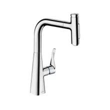   Hansgrohe Metris Select M71 króm konyhai csaptelep, kihúzható kifolyóval 73817000
