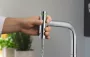 Hansgrohe Metris Select M71 2-lyukú króm konyhai csaptelep, kihúzható kifolyóval 73818000