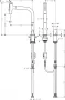 Hansgrohe Metris Select M71 2 lyukú króm konyhai mosogató csaptelep 200, kihúzható zuhanyfejjel 73819000
