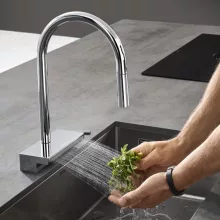   Hansgrohe Aquno Select M81 króm konyhai csaptelep 170, sBox-al, kihúzható kifolyóval 73831000