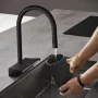 Hansgrohe Aquno Select M81 matt fekete konyhai csaptelep 170, sBox-al, kihúzható kifolyóval 73831670