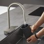 Hansgrohe Aquno Select M81 rozsdamentes acél hatású konyhai csaptelep 170,sBox-al, kihúzható kifolyóval 73831800