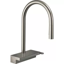   Hansgrohe Aquno Select M81 konyhai csaptelep 250, kihúzható kifolyóval, 2jet, rozsdamentes acél hatású 73836800
