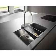   Hansgrohe Aquno Select M81 konyhai csaptelep 170, kihúzható kifolyóval, rozsdamentes acél hatású 73837800