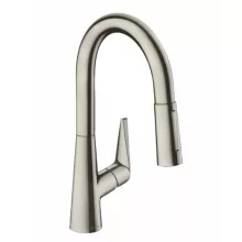  Hansgrohe Talis M51 rozsdamentes acél hatású konyhai csaptelep 160, kihúzható zuhanyfejjel 73850800