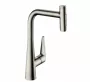 Hansgrohe Talis Select M51 rozsdamentes acél hatású konyhai csaptelep kihúzható kifolyóval 73867800