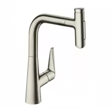   HansgroheTalis Select M51 rozsdamentes acél hatású konyhai csaptelep, kihúzható kifolyóval 73868800