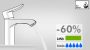 Hansgrohe Zesis S egykaros bidé csaptelep automata lefolyógarnitúrával EcoSmart, króm 74200000