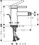 Hansgrohe Zesis S egykaros bidé csaptelep automata lefolyógarnitúrával, matt fekete 74200670