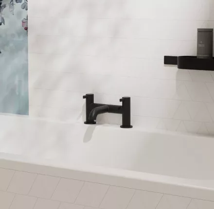 Hansgrohe Zesis S 2 lyukú kádperemre szerelhető csaptelep, matt fekete 74423670