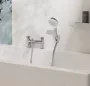 Hansgrohe Zesis S 2 lyukú kádperemre szerelhető csaptelep váltószeleppel és kézizuhannyal, króm 74424000