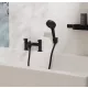 Hansgrohe Zesis S 2 lyukú kádperemre szerelhető csaptelep váltószeleppel és kézizuhannyal, matt fekete 74424670