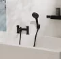 Hansgrohe Zesis S 2 lyukú kádperemre szerelhető csaptelep váltószeleppel és kézizuhannyal, matt fekete 74424670