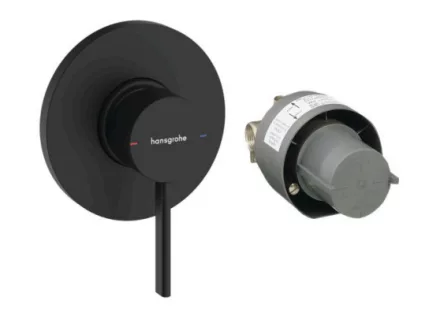 Hansgrohe Zesis S egykaros falsík alatti zuhanycsaptelep alaptesttel, matt fekete 74618670