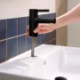 Hansgrohe Zesis S egykaros hidegindítású mosdó csaptelep 70 automata lefolyógarnitúrával, matt fekete 74710670