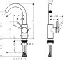 Hansgrohe Zesis S hidegindítású mosdó csaptelep 210 automata lefolyógarnitúrával, matt fekete 74740670