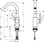 Hansgrohe Zesis S egykaros hidegindítású mosdó csaptelep 210 Push-Open lefolyógarnitúrával, króm 74742000