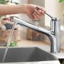 Hansgrohe Zesis M33 Konyhai csaptelep 2jet, kihúzható kifolyóval, króm 74800000