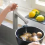 Hansgrohe Zesis M33 konyhai csaptelep 2 jet kihúzható kifolyóval, rozsdamentes acél hatású 74801800