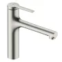Hansgrohe Zesis M33 konyhai csaptelep 2 jet kihúzható kifolyóval, rozsdamentes acél hatású 74801800