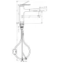 Hansgrohe Zesis M33 konyhai csaptelep 2 jet kihúzható kifolyóval, rozsdamentes acél hatású 74801800