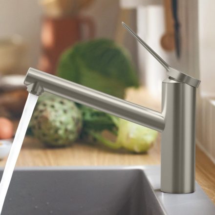 Hansgrohe Zesis M33 Egykaros konyhai csaptelep 140, rozsdamentes acél hatású 74802800