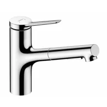   Hansgrohe Zesis M33 konyhai csaptelep 140, kihúzható fejjel és sBox light, króm 74803000