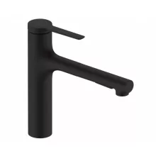   Hansgrohe Zesis M33 álló konyhai csaptelep, kihúzható kifolyóval 2 jet és sBox light, matt fekete 74804670