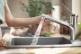 Hansgrohe Zesis M33 konyhai csaptelep Eco 140, kihúzható fejjel 2 jet, króm 74810000
