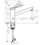 Hansgrohe Zesis M33 Hidegindítású konyhai csaptelep 140, EcoSmart, króm 74813000