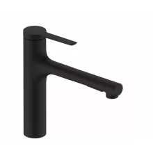   Hansgrohe Zesis M33 egykaros konyhai csaptelep kihúzható fém zuhanyfejjel, matt fekete 74822670