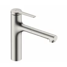   Hansgrohe Zesis M33 egykaros konyhai csaptelep kihúzható kifolyóval, rozsdamentes acél hatású 74823800