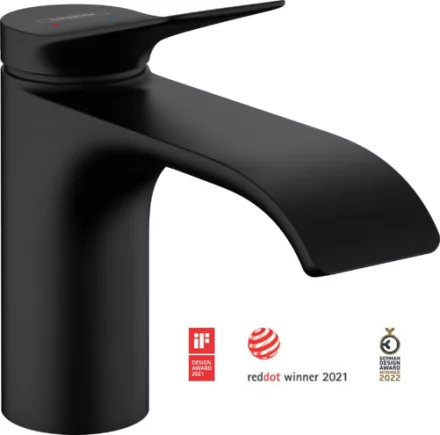 Hansgrohe Vivenis egykaros mosdócsaptelep 80, lefolyógarnitúra nélkül, matt fekete 75012670