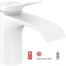   Hansgrohe Vivenis egykaros mosdócsaptelep 80, lefolyógarnitúra nélkül, matt fehér 75012700