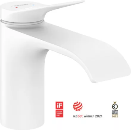 Hansgrohe Vivenis egykaros mosdócsaptelep 80, lefolyógarnitúra nélkül, matt fehér 75012700