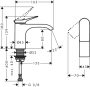 Hansgrohe Vivenis hidegvizes csaptelep 80, lefolyógarnitúra nélkül, matt fekete 75013670